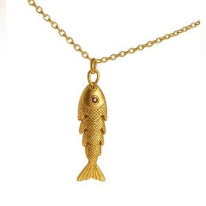 18K Fortune Fish Necklace (5109)